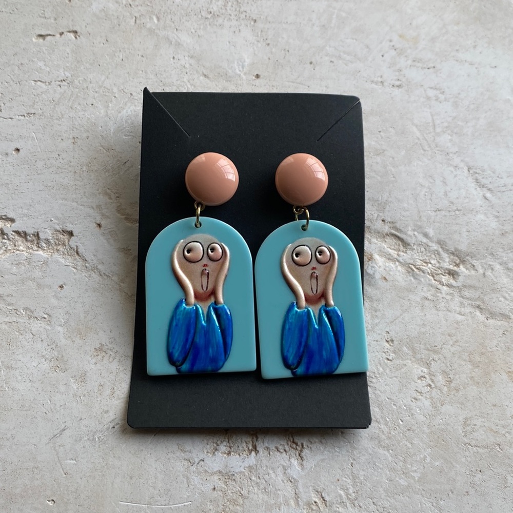 Edvard Munch ‘The Scream’ painting inspired earrings
